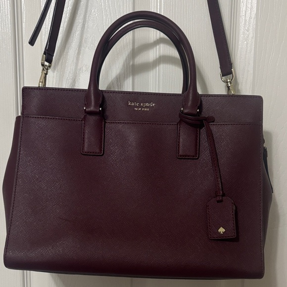 kate spade Handbags - Kate Spade Cameron Street Candace Burgandy Saffiano leatherSatchel Bag